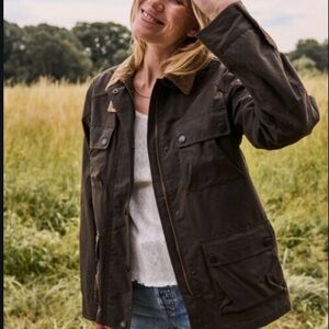 Faherty Blanket Lined Waxed Jacket